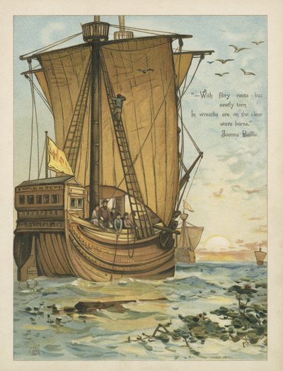 Columbus sailing through the Sargasso Sea by Andrew Melrose